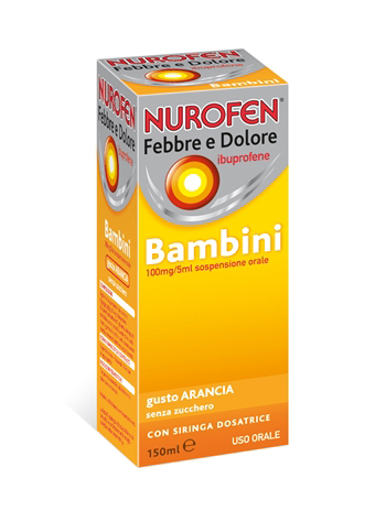 NUROFEN Febbre Dolore Bambini 100mg-5ml Arancia