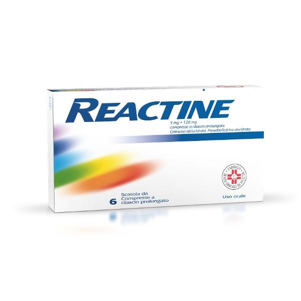 REACTINE 6CPR 5MG+120MG