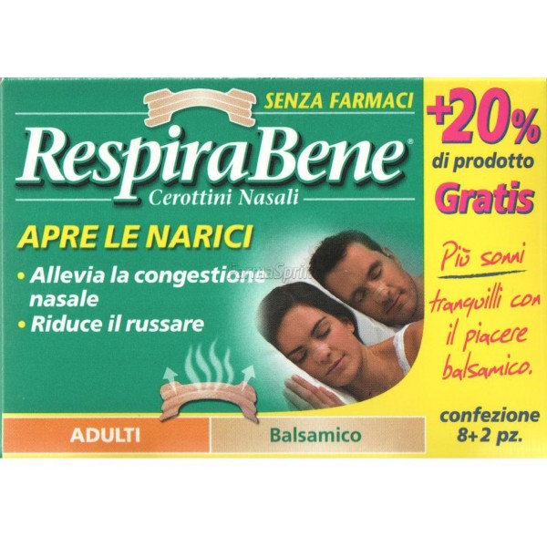 RESPIRABENE Cerotto Nasale Balsamico 10