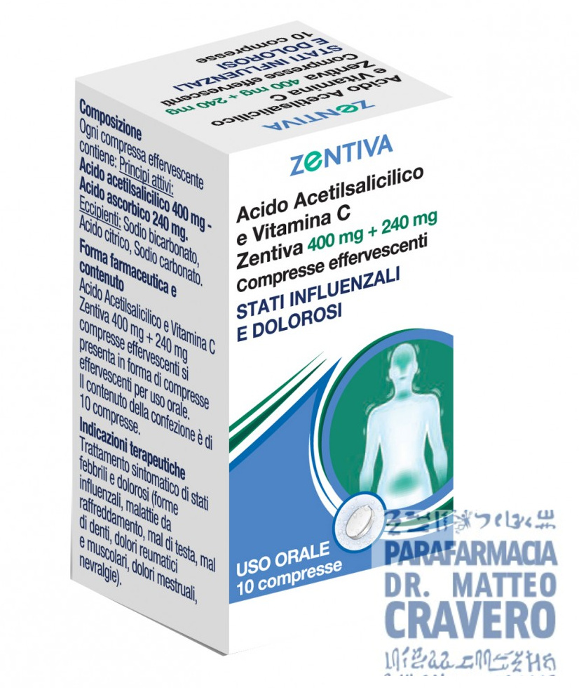 Acido Acetilsalicilico Vitamina C 10 compresse effervescenti 