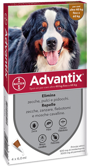 ADVANTIX SPOT ON 4 PIPETTE 40-60KG