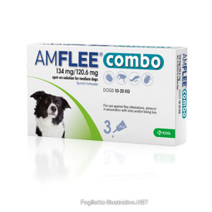 AMFLEE COMBO 3 PIPETTE 134MG+120,6MG