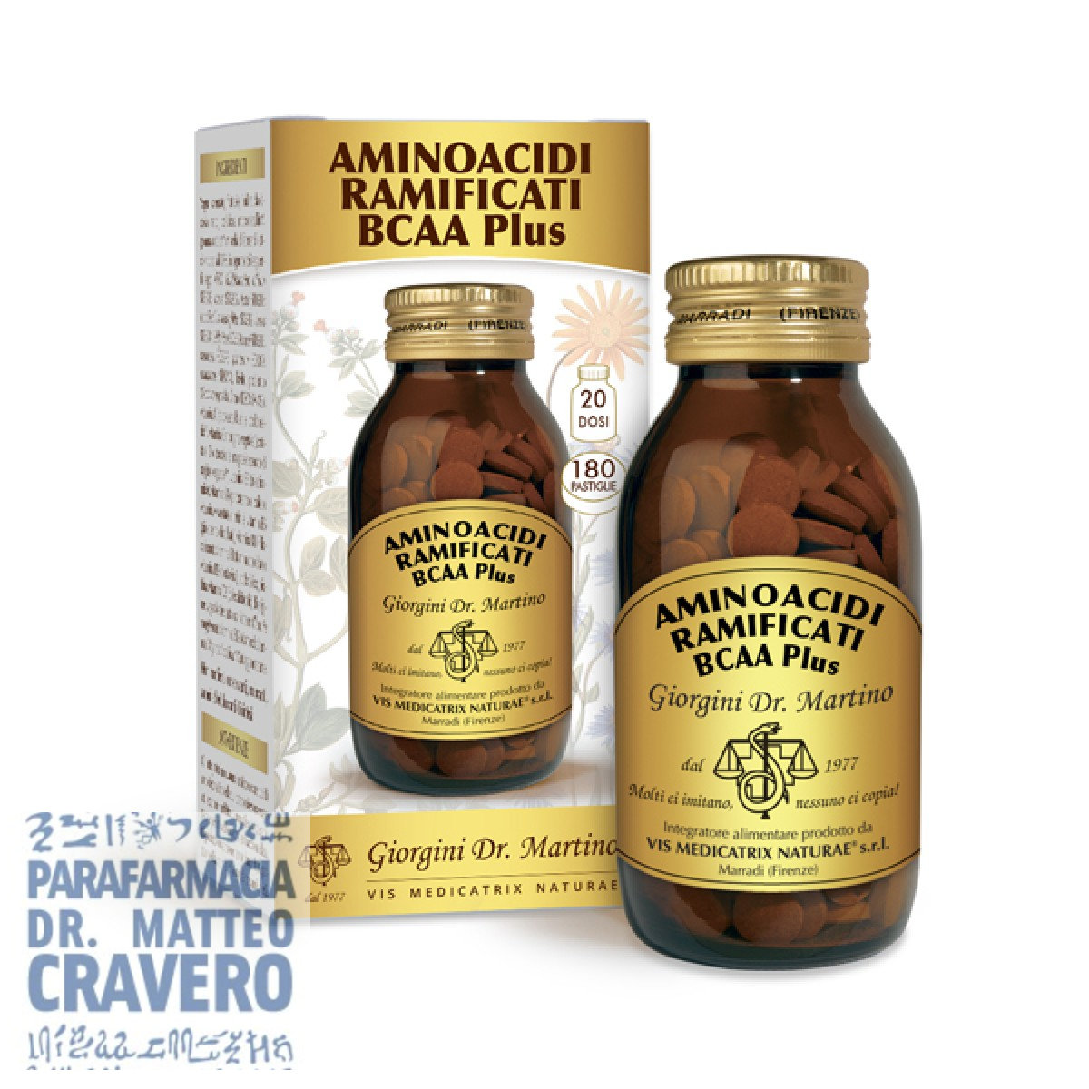 AMINOACIDI RAMIFICATI BCAA PLUS 180 PASTIGLIE