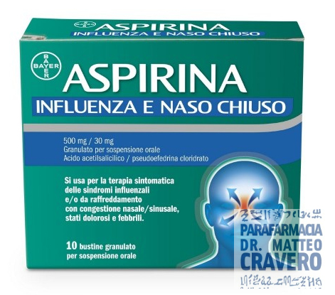 ASPIRINA INFLUENZA E NASO CHIUSO 10 BUSTINE