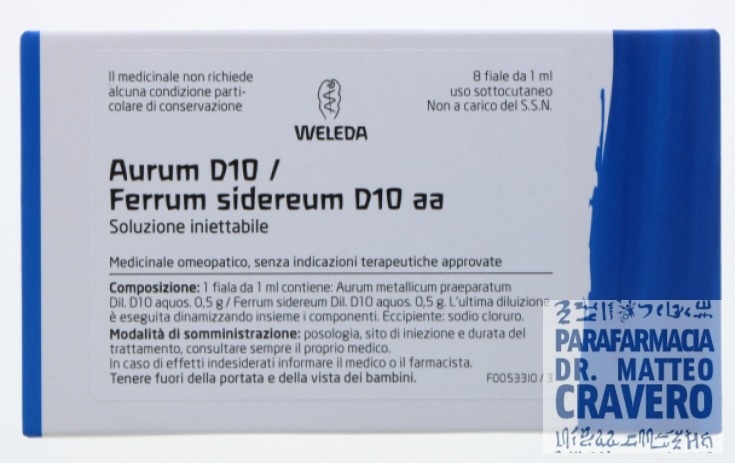 Aurum D10 - Ferrum sidereum D10 fiale