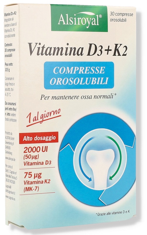 VITAMINA D3 VEGETALE +K2 30 COMPRESSE