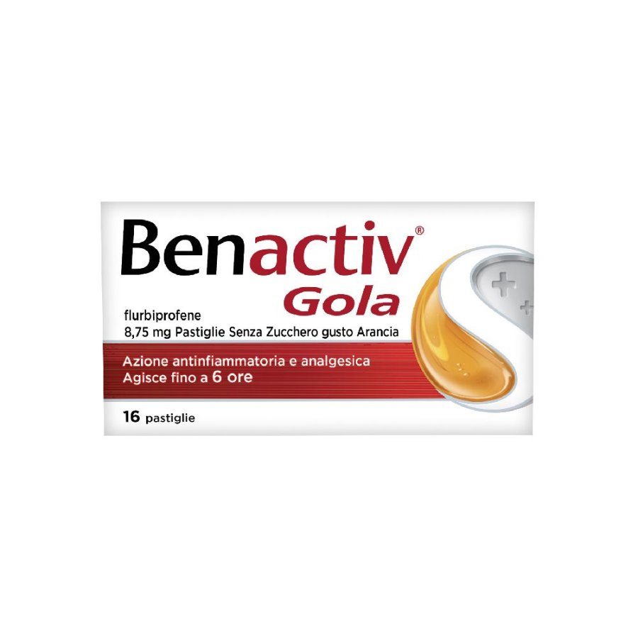 BENACTIV GOLA 16 Pastiglie arancia senza zucchero
