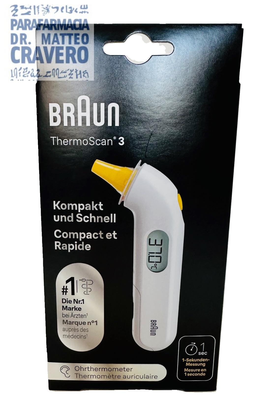 BRAUN THERMOSCAN 3 TERMOmetro AURIColare