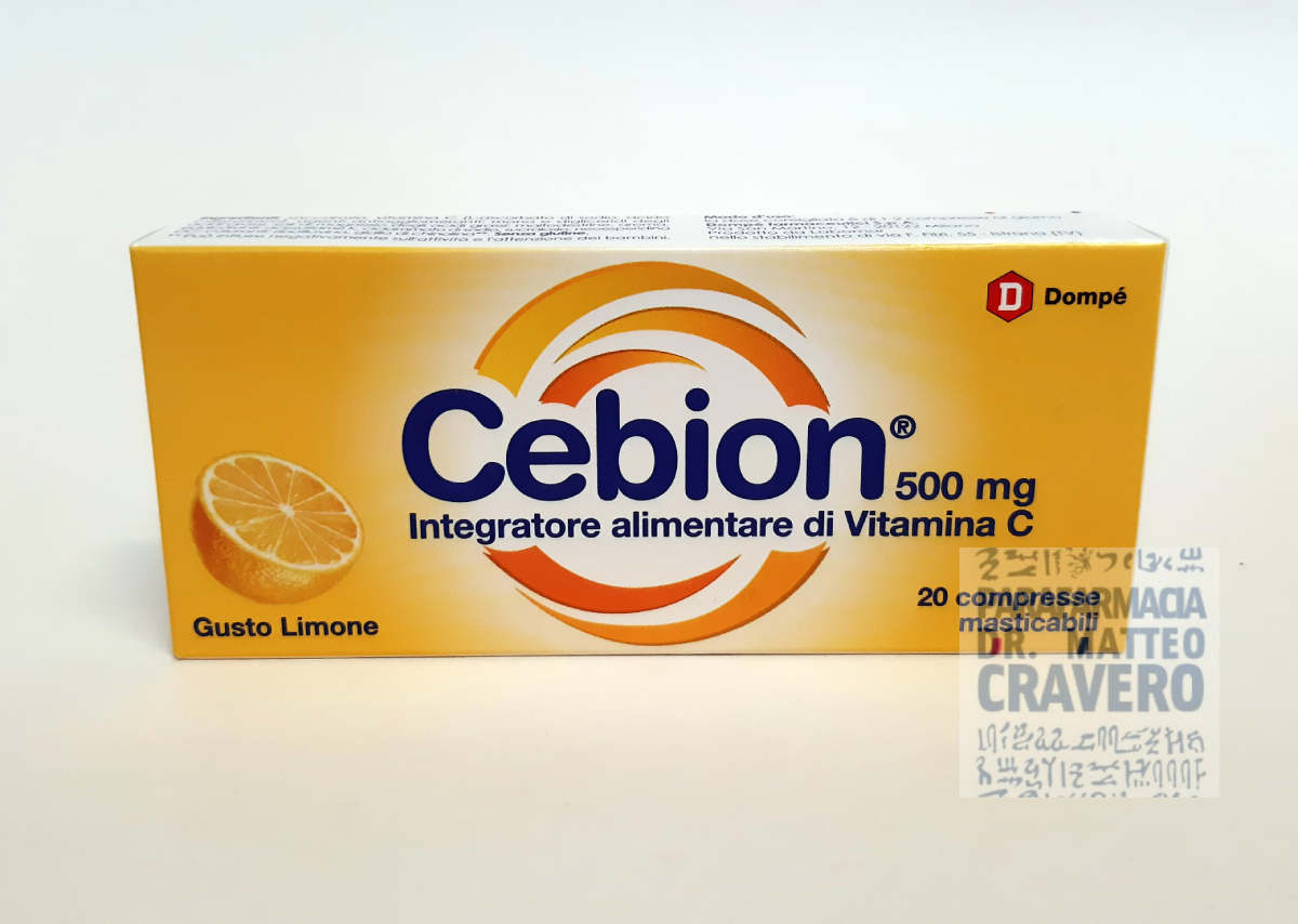 Cebion masticabile limone vitamina C 20 compresse
