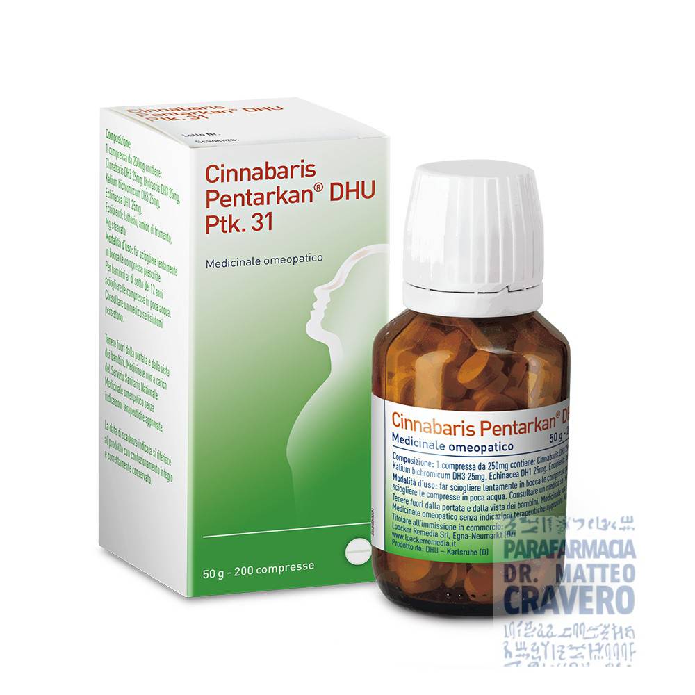 Cinnabaris Pentarkan DHU PTK31 50g 200 compresse 