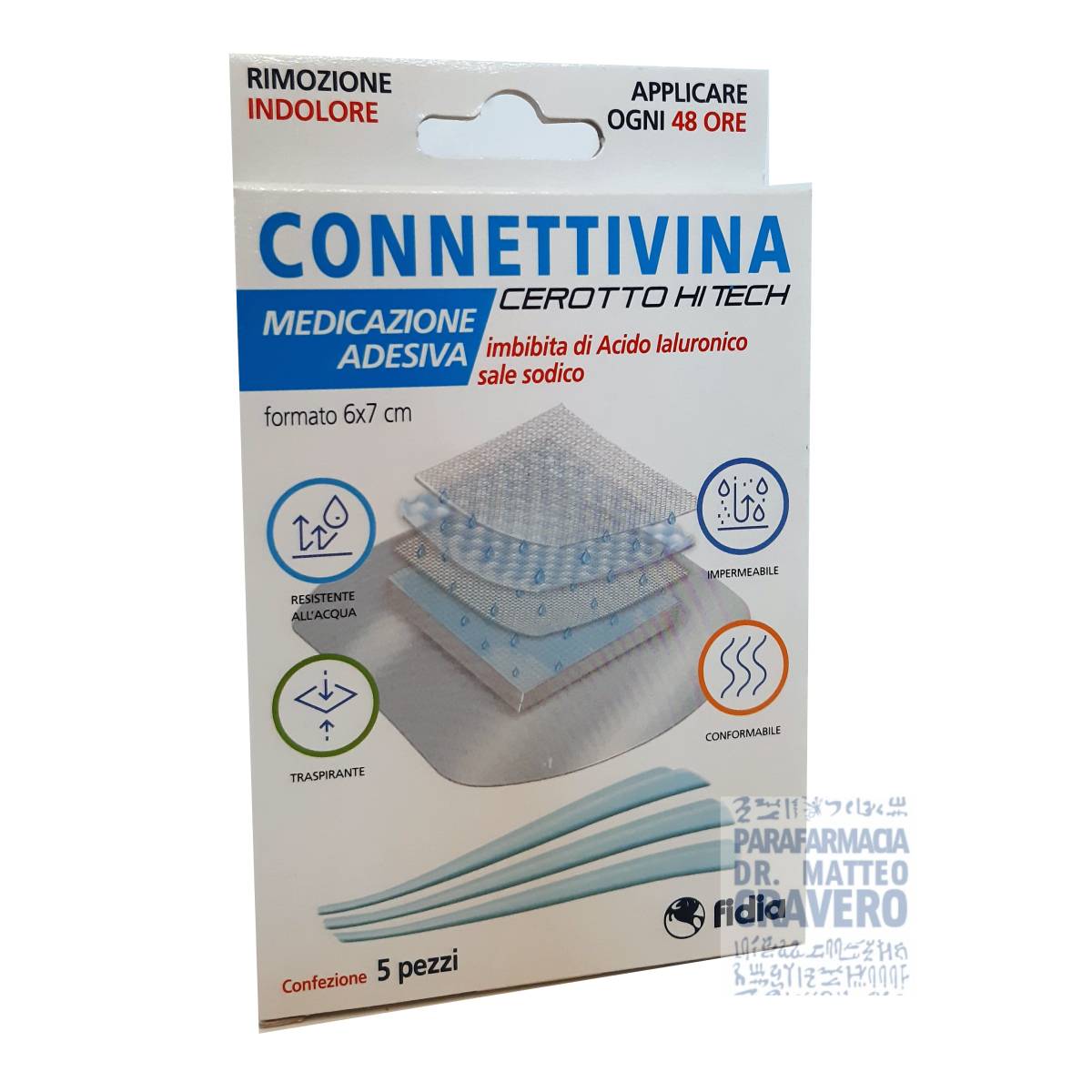 Connettivina cerotto HI tech 6x7 cm 5 pezzi