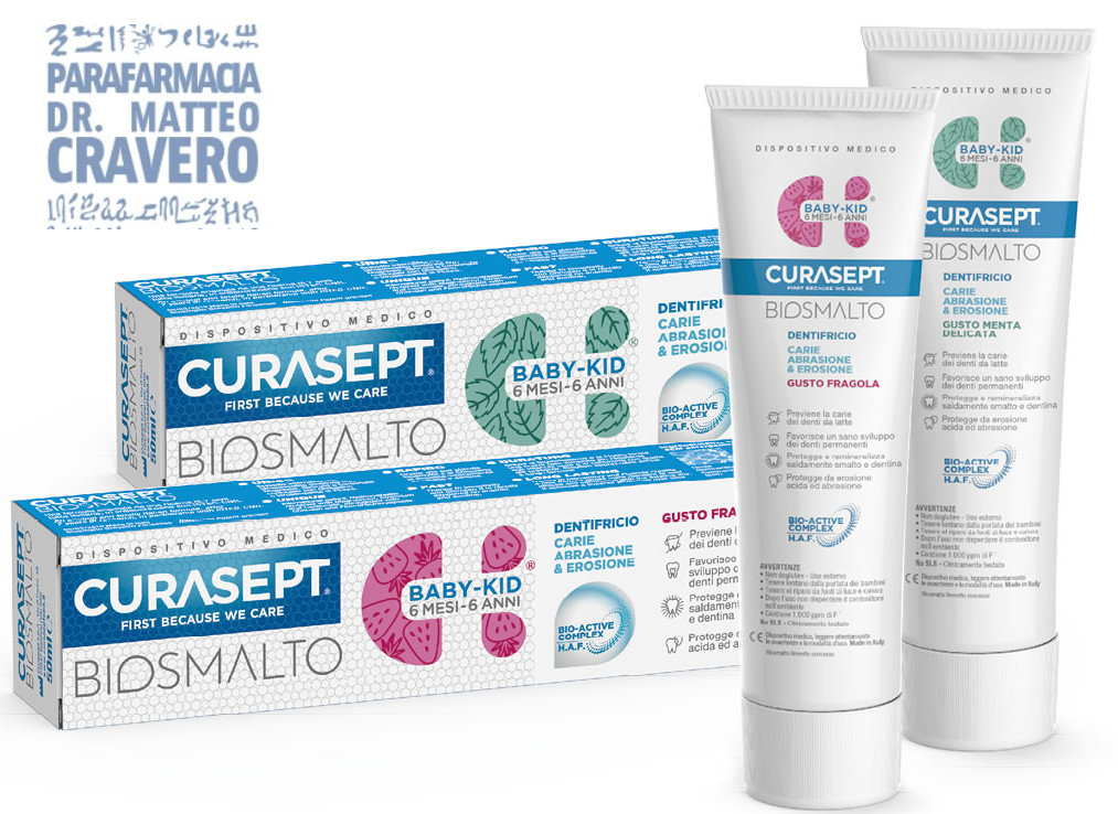 Curasept Biosmalto Baby gusto Fragola 50ml