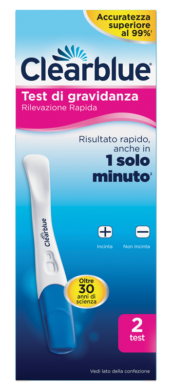 CLEARBLUE TEST DI GRAVIDANZA RILEVAZIONE RAPIDA