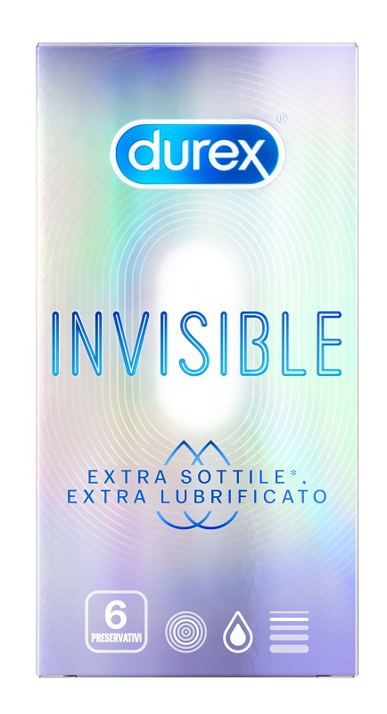 Durex Invisible Extra Lubrificato 6 Pezzi