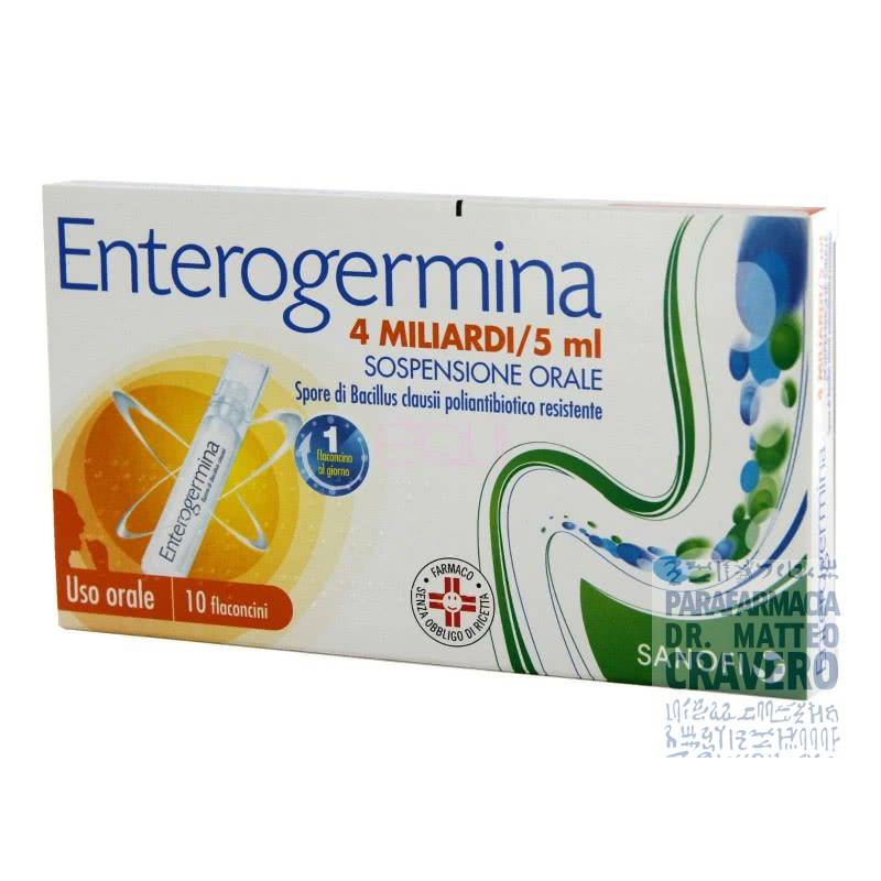 Enterogermina 4 Miliardi 10 Flaconcini 5ml Sospensione Orale