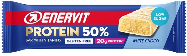 ENERVIT SPORT PROT BAR 50% WHITE CHOCO