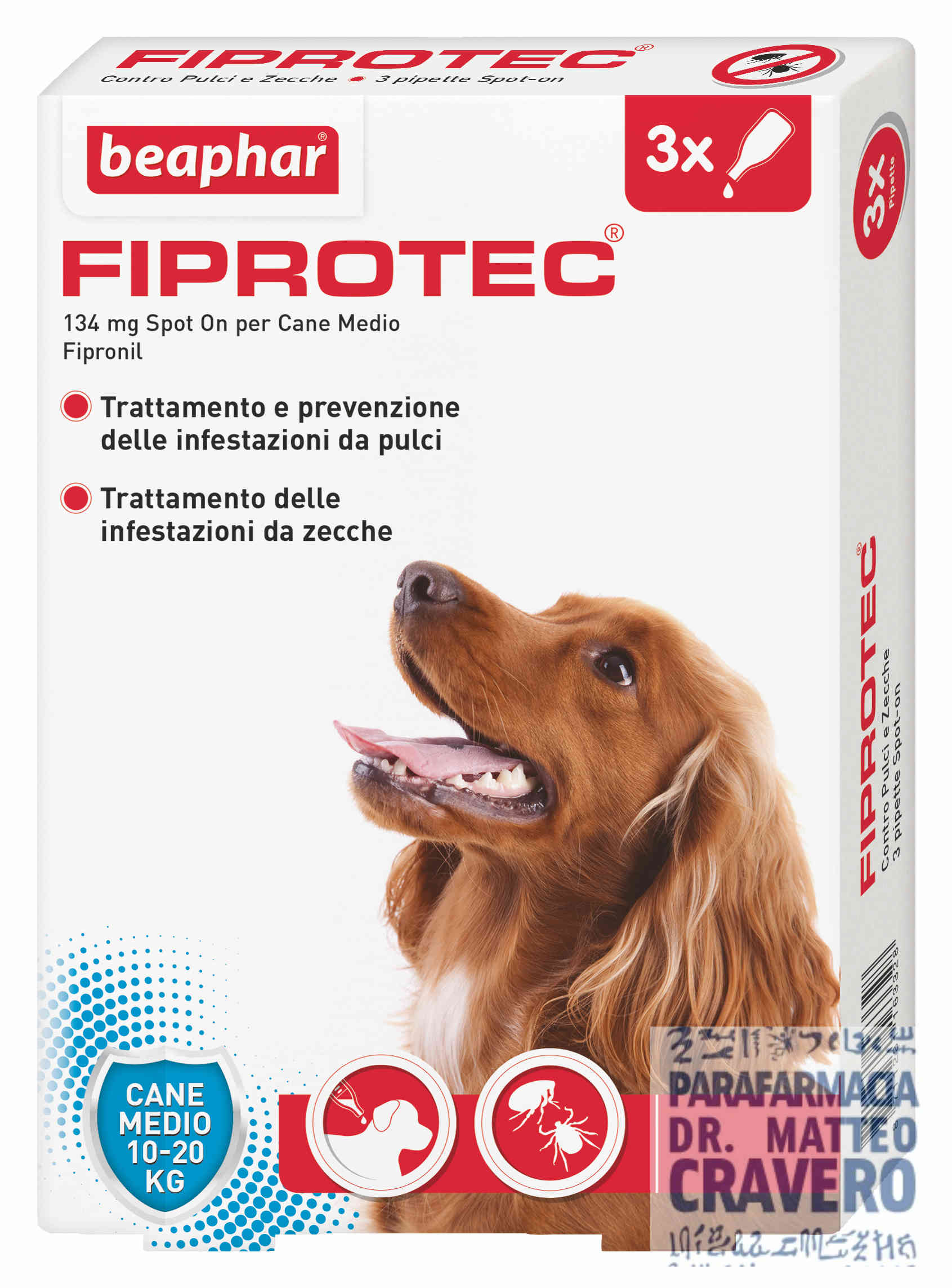 Fiprotec 3 Pipette 10-20 Kg Cani
