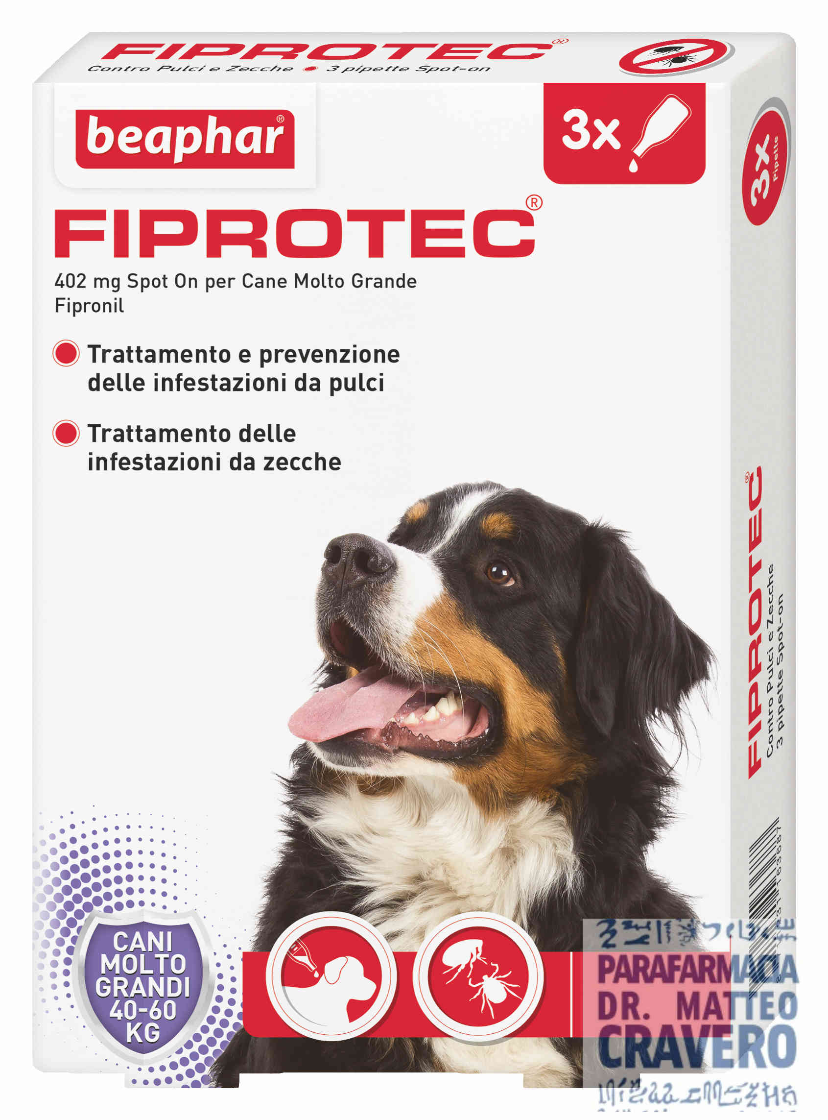 Fiprotec 3 Pipette 40-60 kg Cani