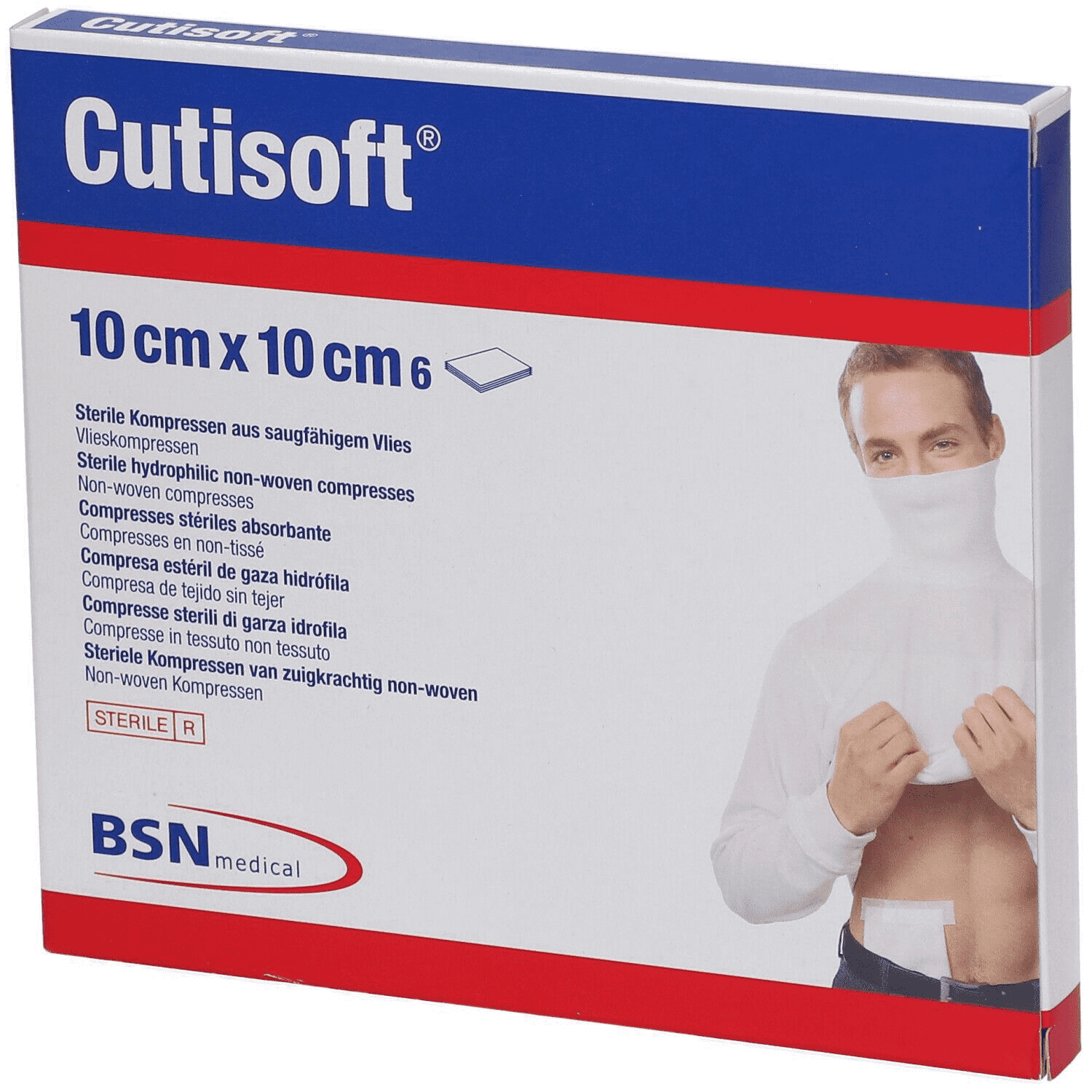 GARZA CUTISOFT 10 X 10CM 6PZ