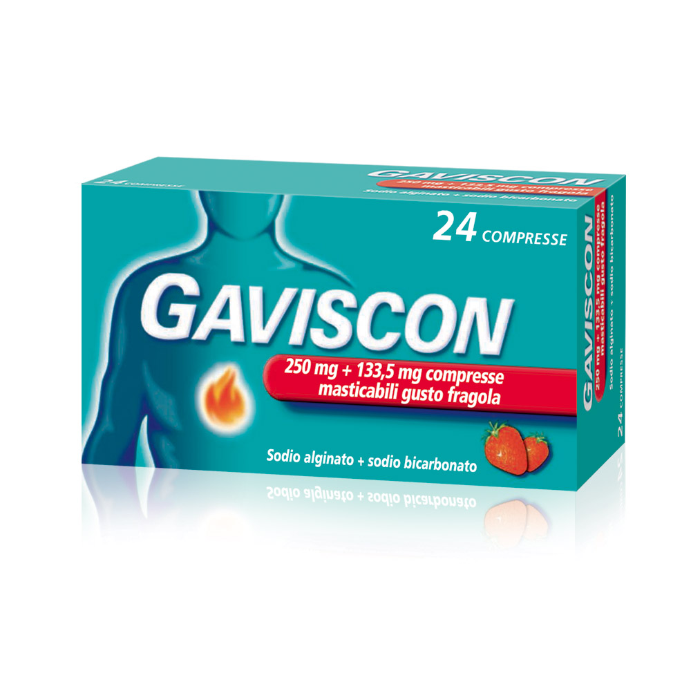 GAVISCON 24 Compresse fragola 250+133,5mg