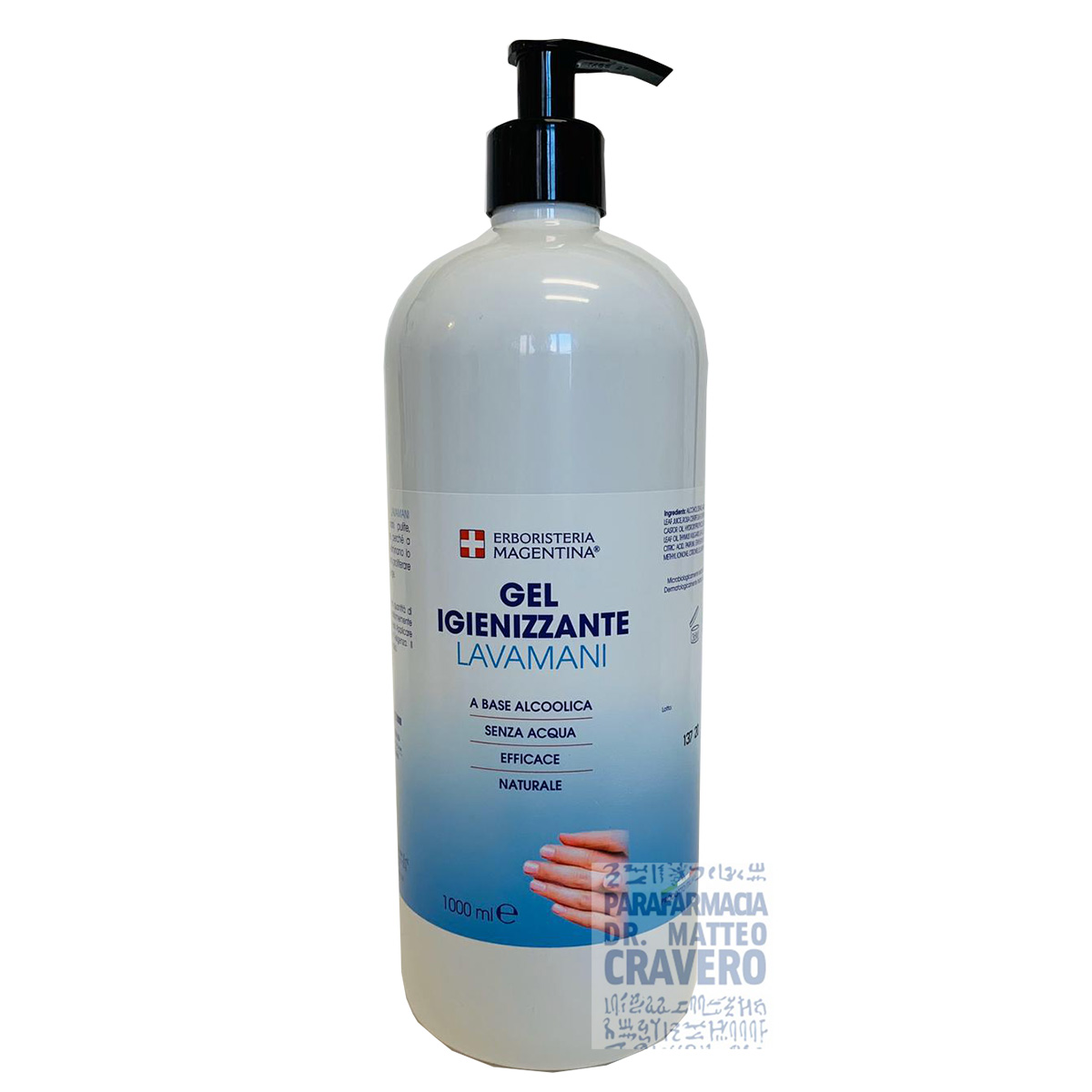 Gel igienizzante lava mani 1 litro