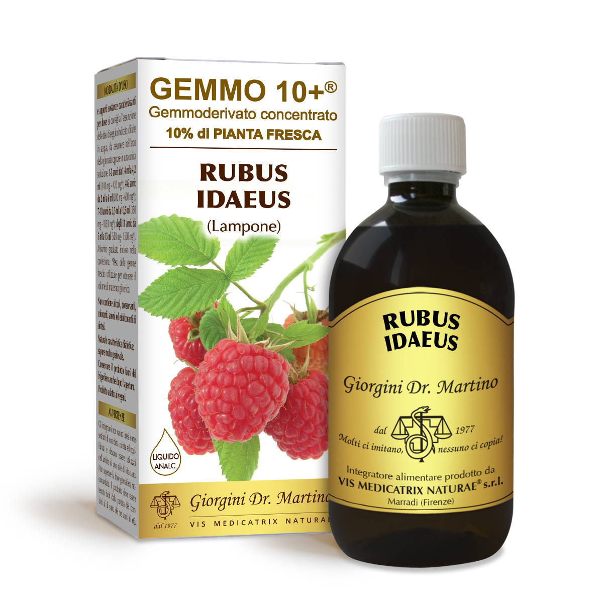 LAMPONE LIQUIDO ANALCOLICO GEMMO 10+ 500ML