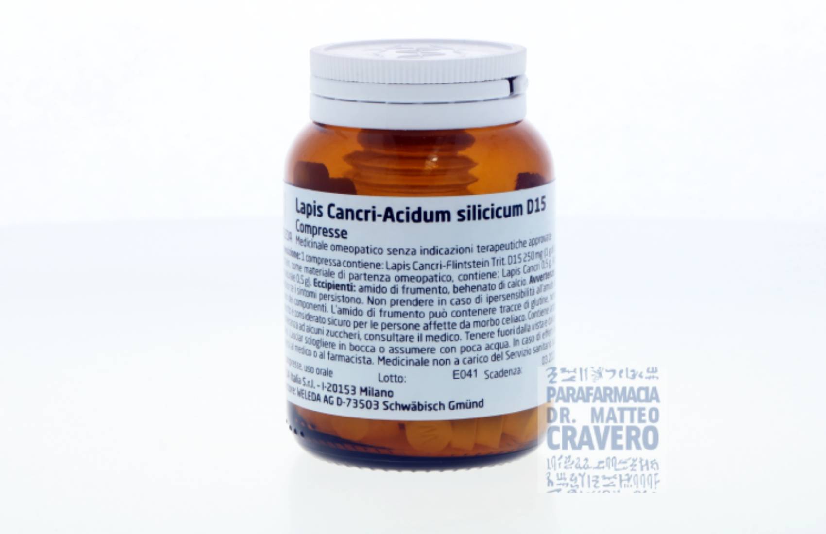Lapis Cancri - Acidum Silicicum D15 180 compresse