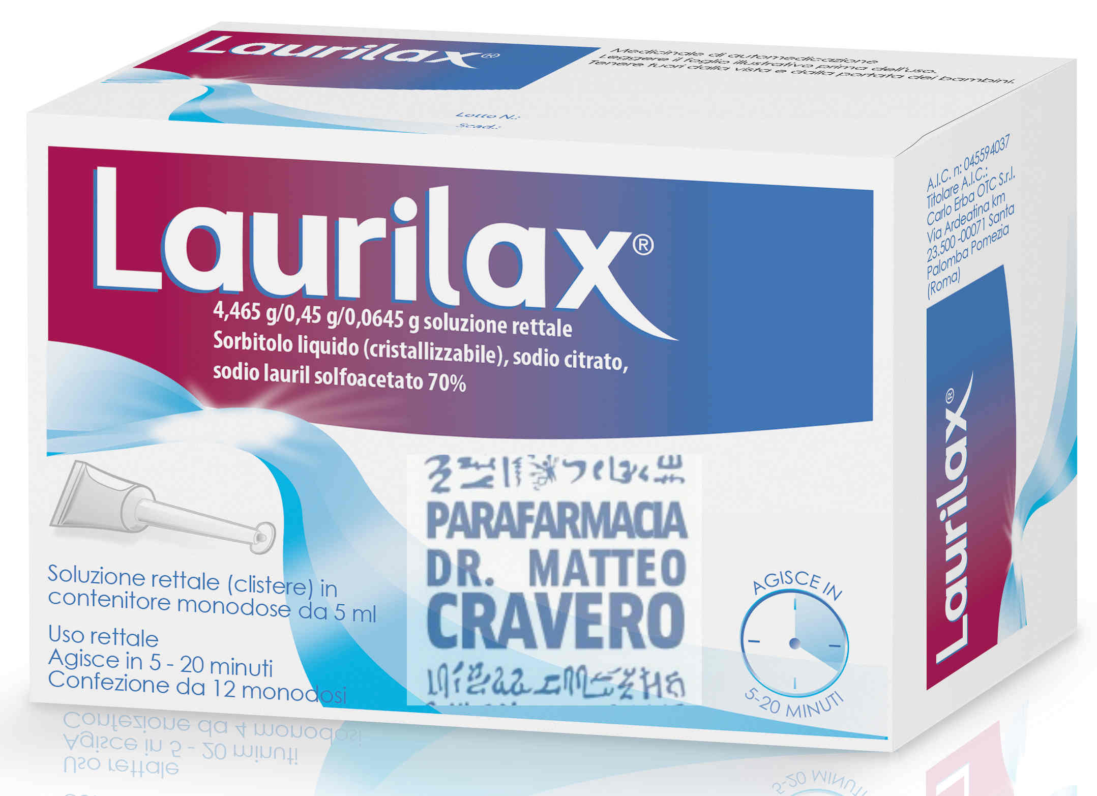LAURILAX SOLUZIONE RETTALE 12 monodosi 5ML