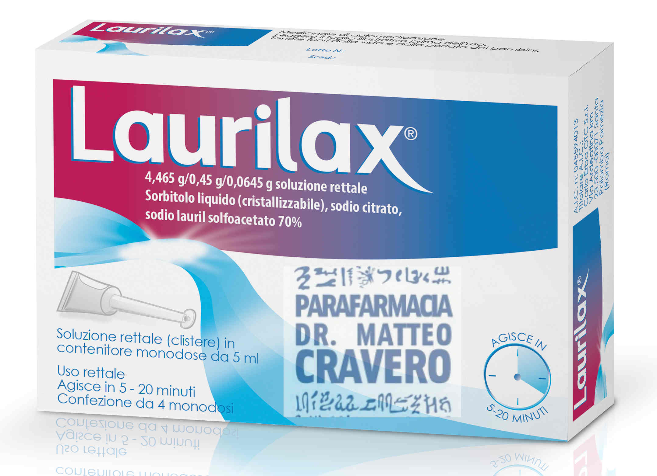 LAURILAX SOLUZIONE RETTALE 4 flaconi 5ML
