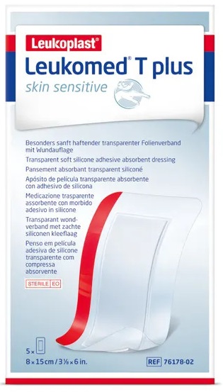 LEUKOMED T PLUS SKIN SENSITIVE 8 X 15 CM