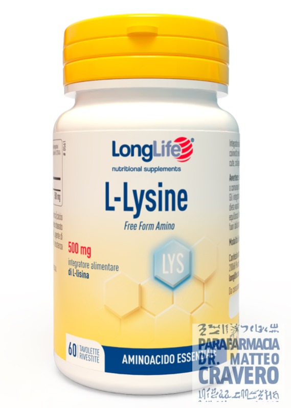 Longlife L-Lysine 500mg 60 tavolette