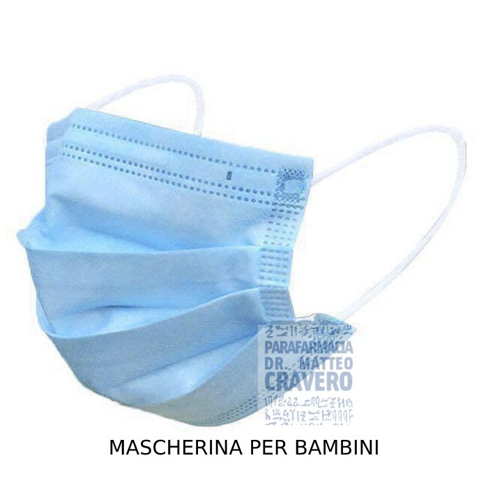 Mascherina chirurgica bambini azzurra
