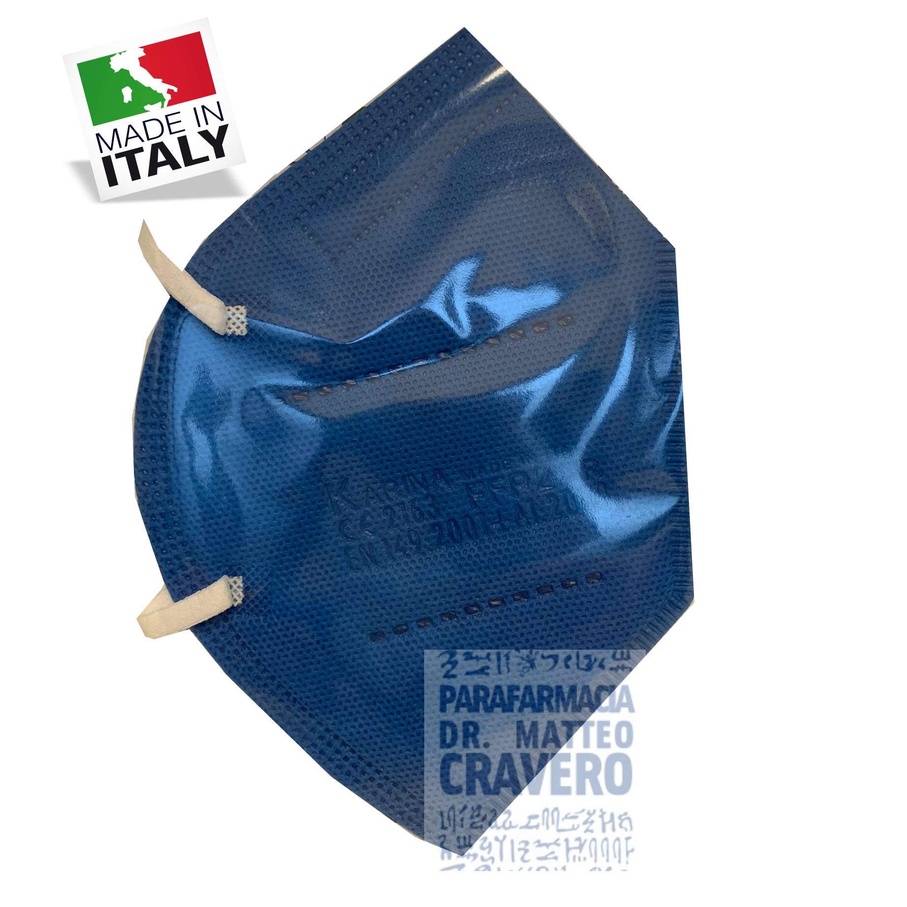Mascherina ffp2 made in Italy blu