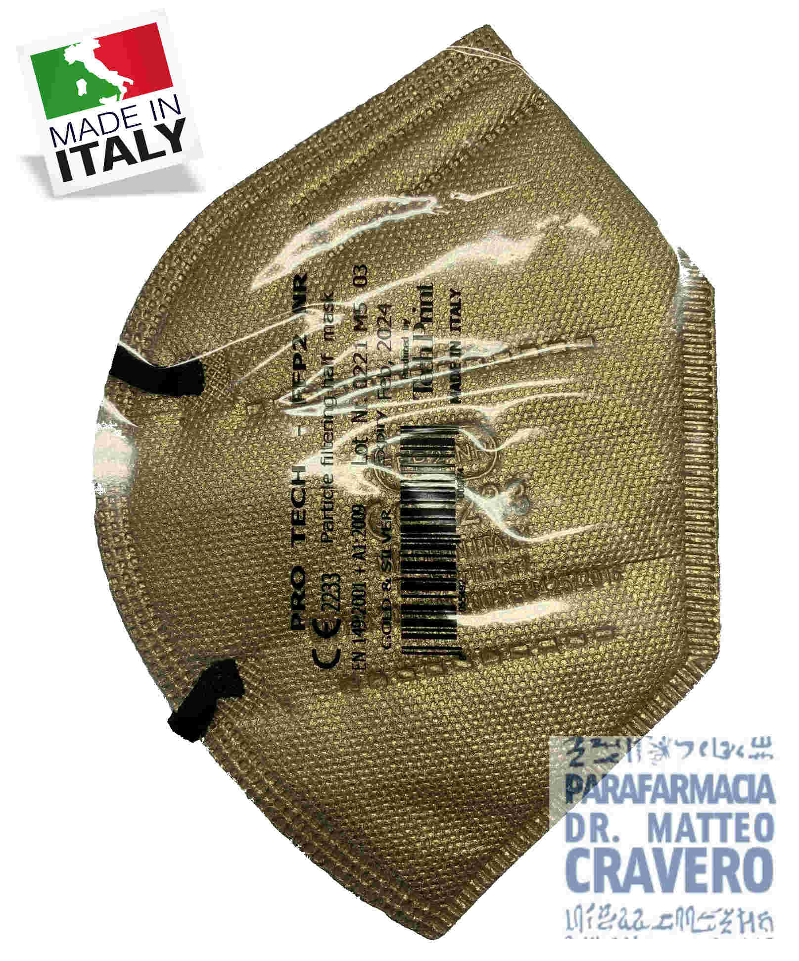 MASCHERINA FFP2 MADE IN ITALY ORO