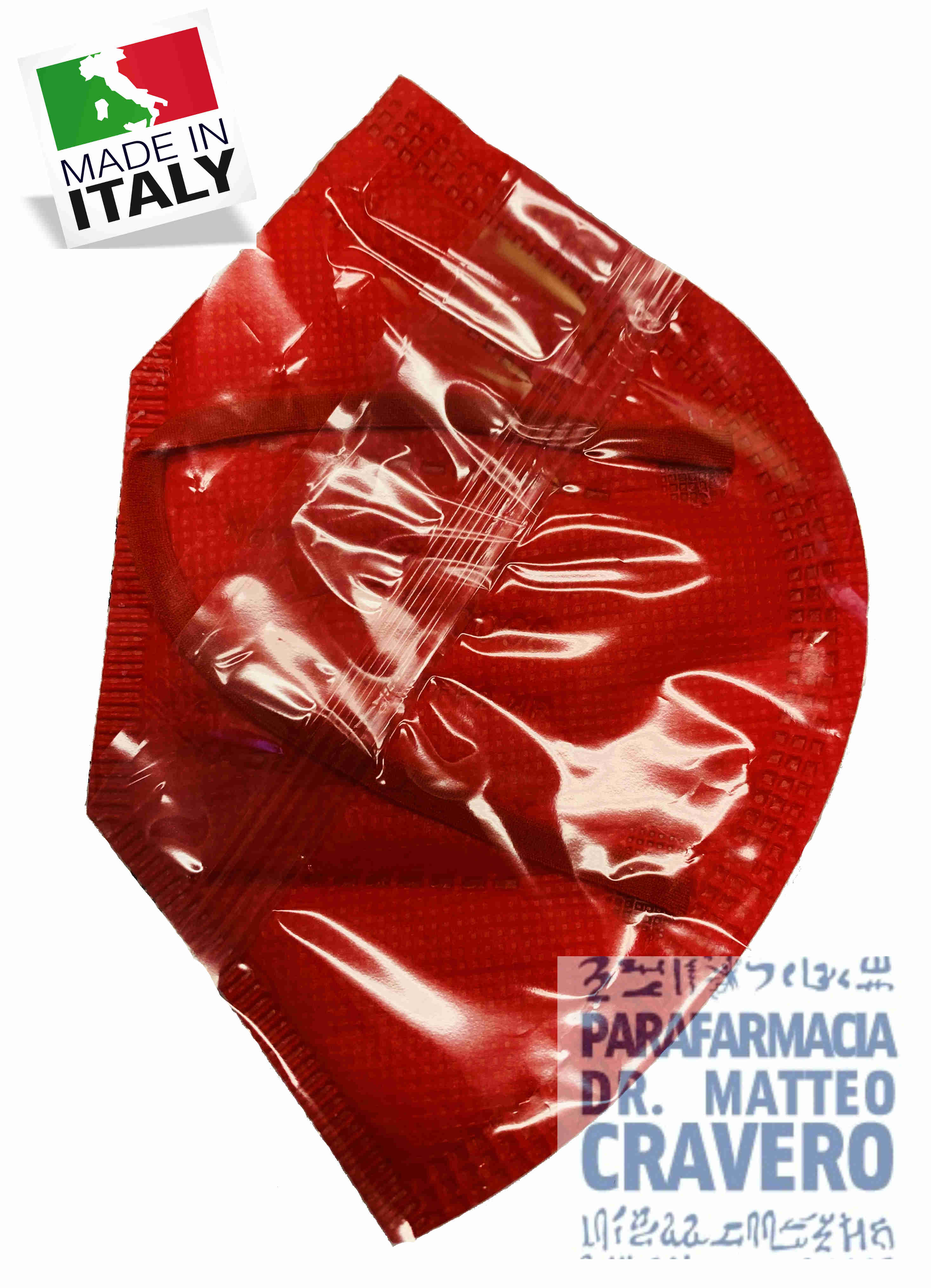 MASCHERINA FFP2 MADE IN ITALY ROSSA