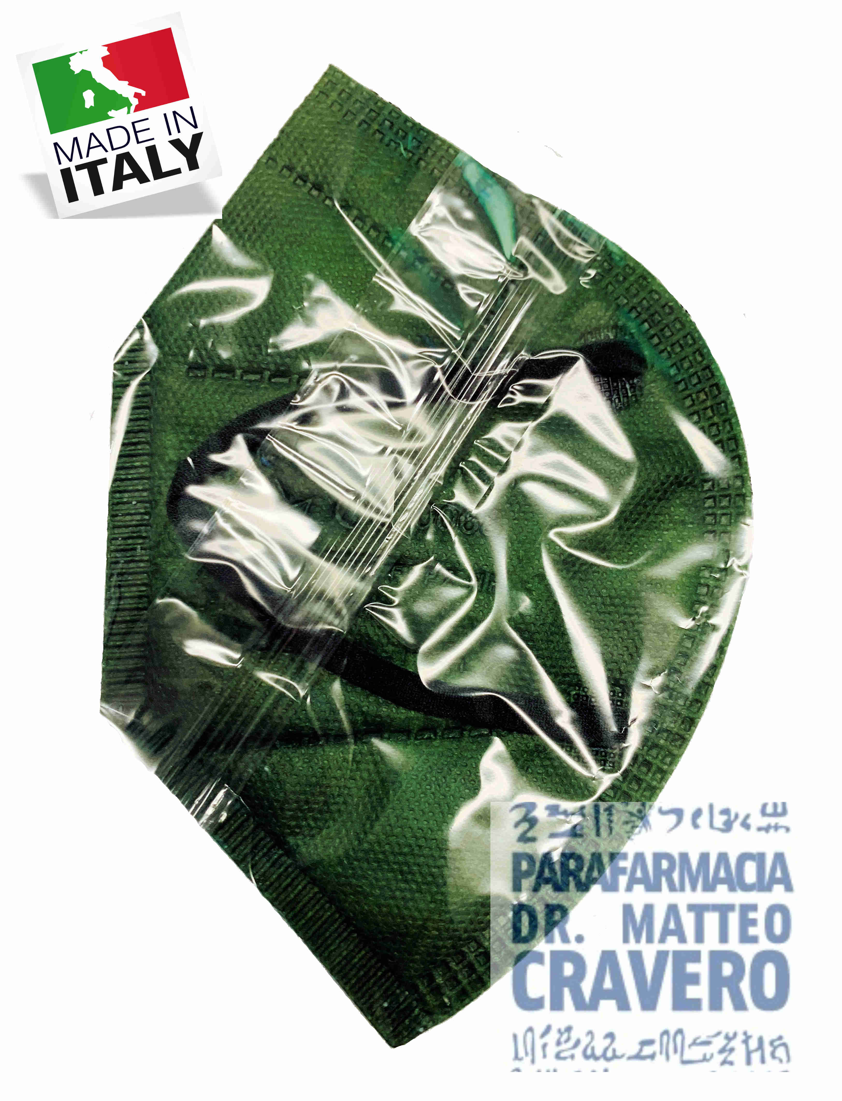 MASCHERINA FFP2 MADE IN ITALY VERDE