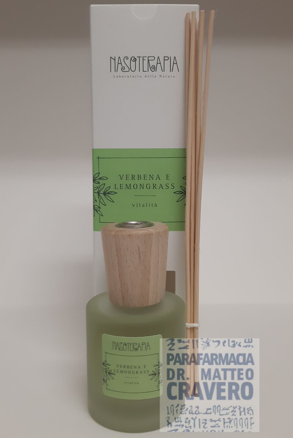 Nasoterapia Diffusore con bastoncini Verbena e lemongrass