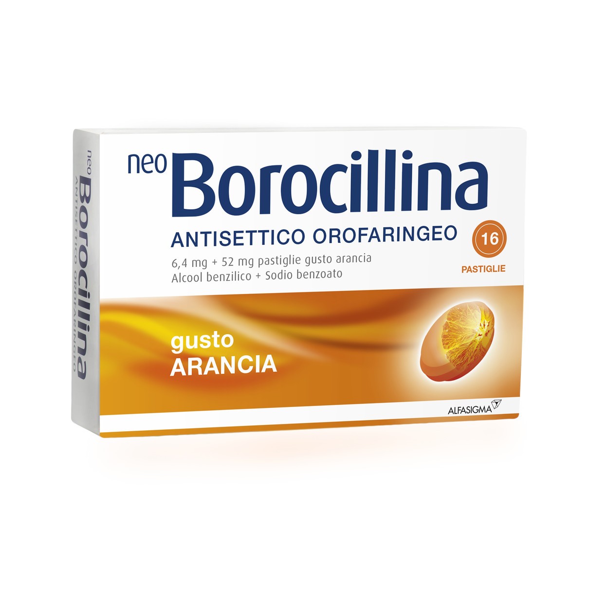 Neoborocillina antisettico orofaringeo arancia