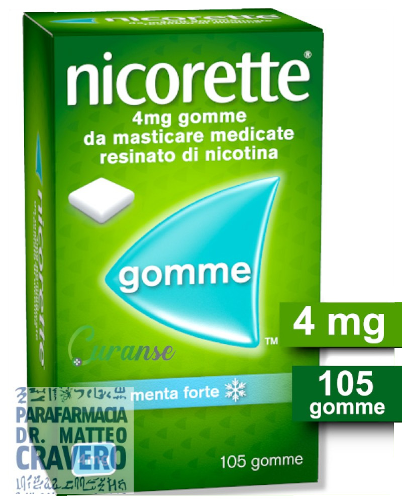NICORETTE 105 GOMME MASTICABILI 4MG MENTA