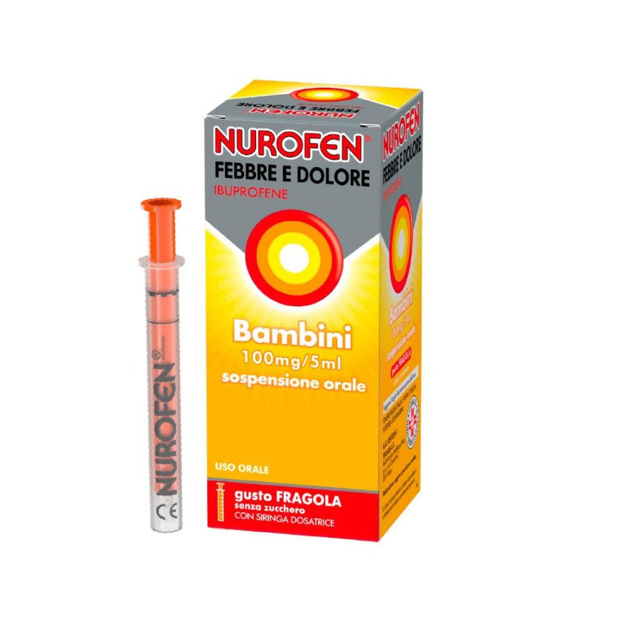 NUROFEN Febbre Dolore Bambini 100mg-5ml Fragola