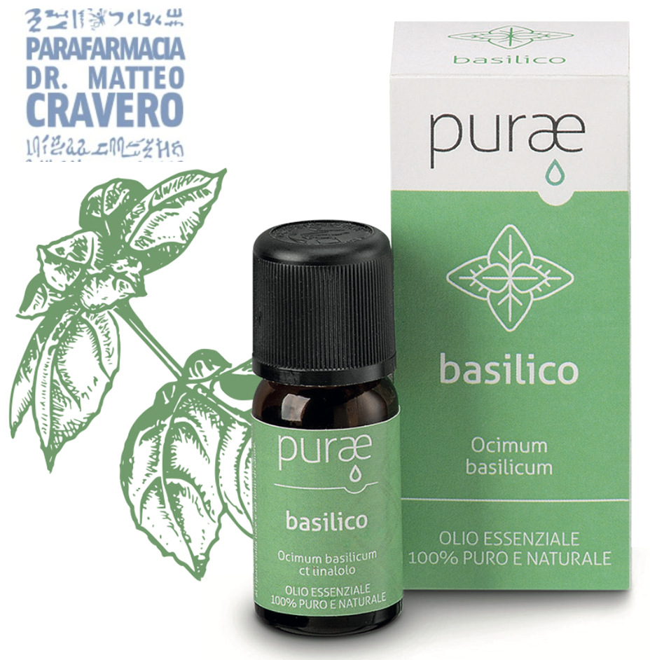 Purae Basilico foglie olio essenziale 10ml