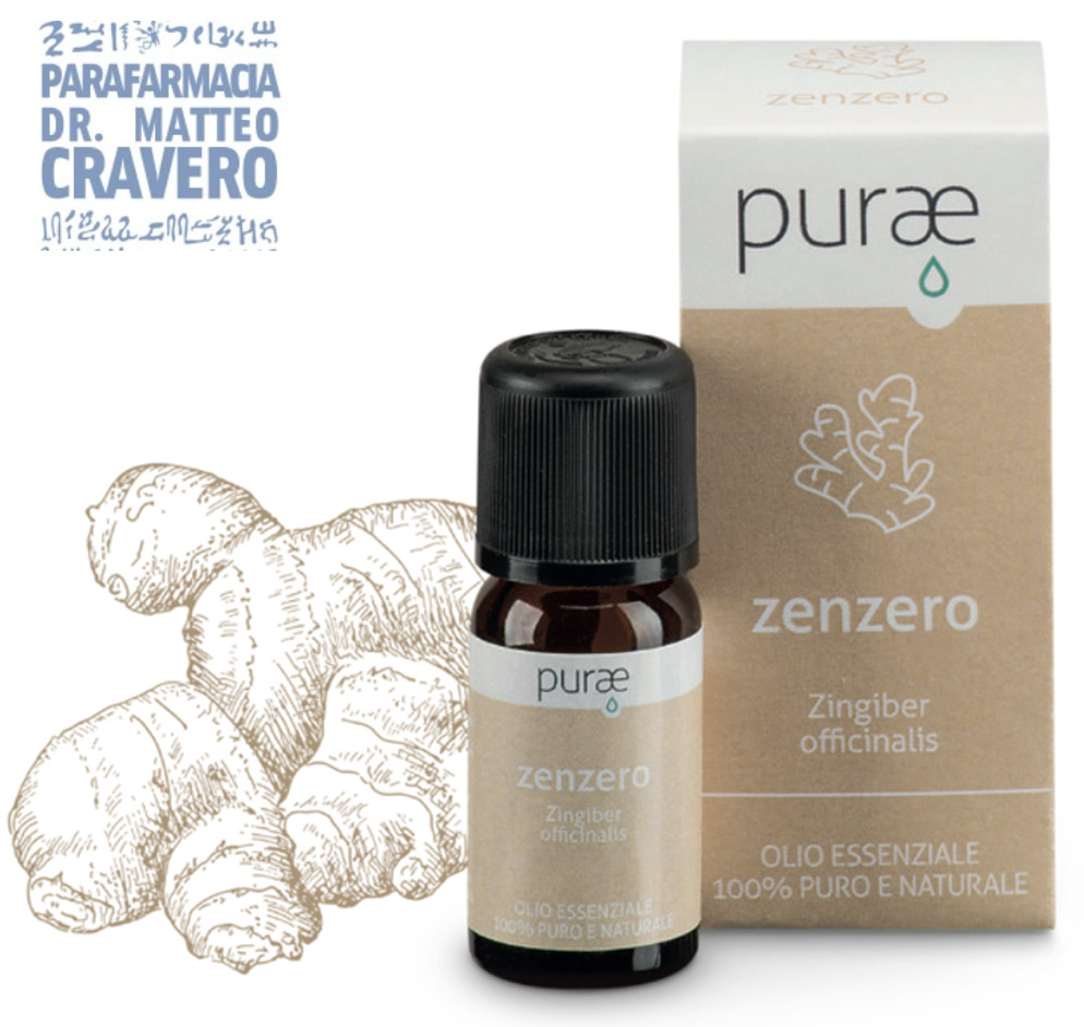 Purae Zenzero Rizoma Olio Essenziale 10ml