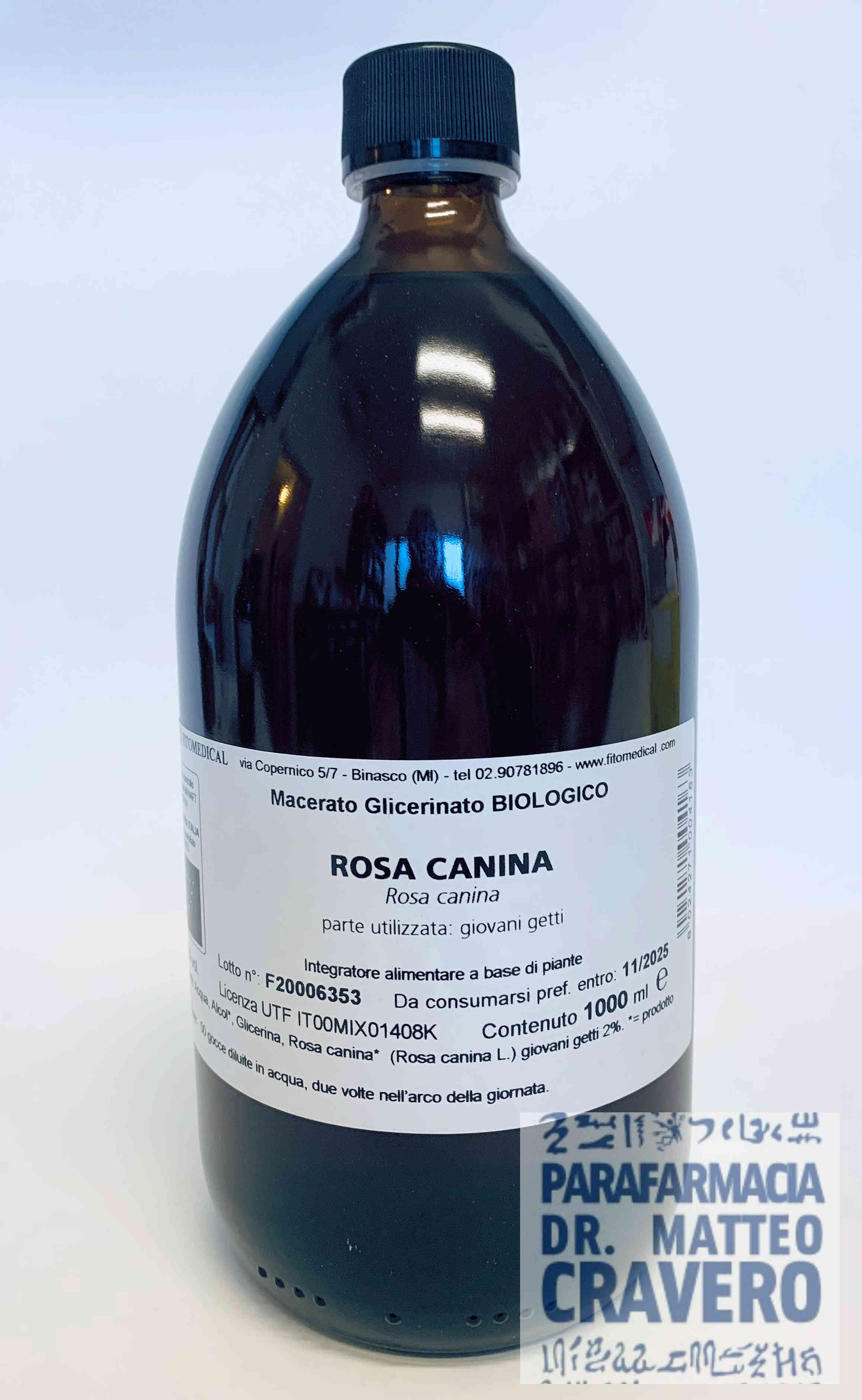 ROSA CANINA Macerato Glicerico BIO 1000ML