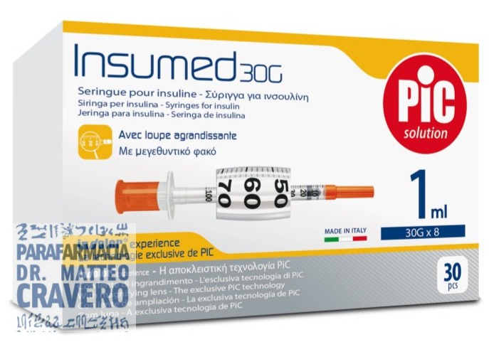 SIRINGA INSUMED PIC 1ML G30X8 30 PEZZI