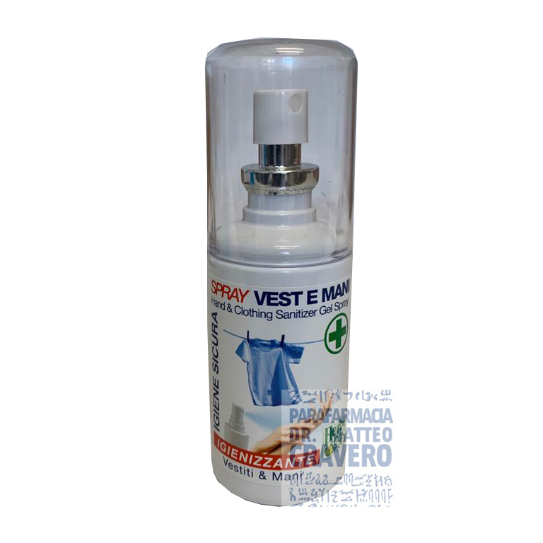 Spray igienizzante vestiti e mani