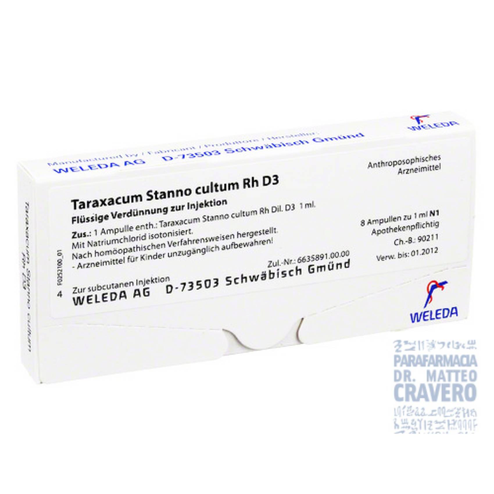 Taraxacum Stanno Rh D3 Fiale
