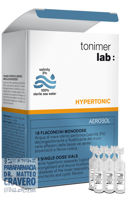 TONIMER LAB HYPERTONIC AEROSOL 18 Flaconcini