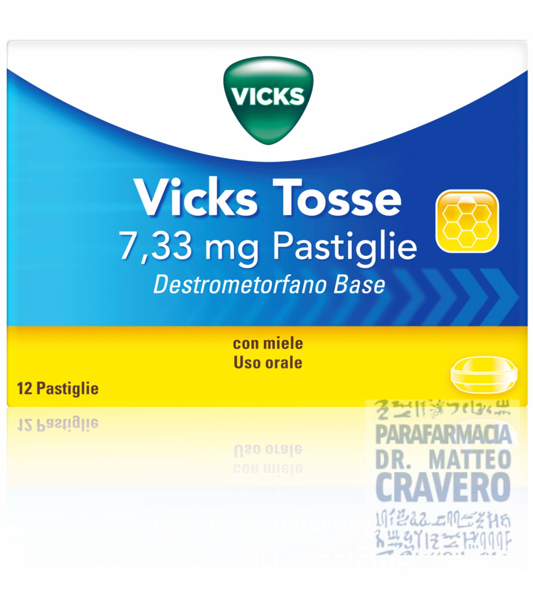 Vicks Tosse 12 pastiglie 7,33mg