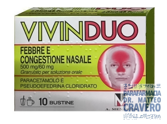 VIVINDUO FEBBRE CONGESTIONE NASALE 10 BUSTINE