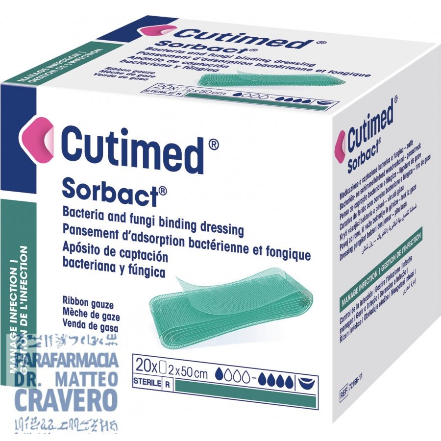 ZAFFO CUTIMED SORBACT 2 X 50CM 20 pezzi